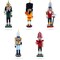 5 Sport Players Nutcrackers: Football, Golfer, Baseball, Basketball, Soccer